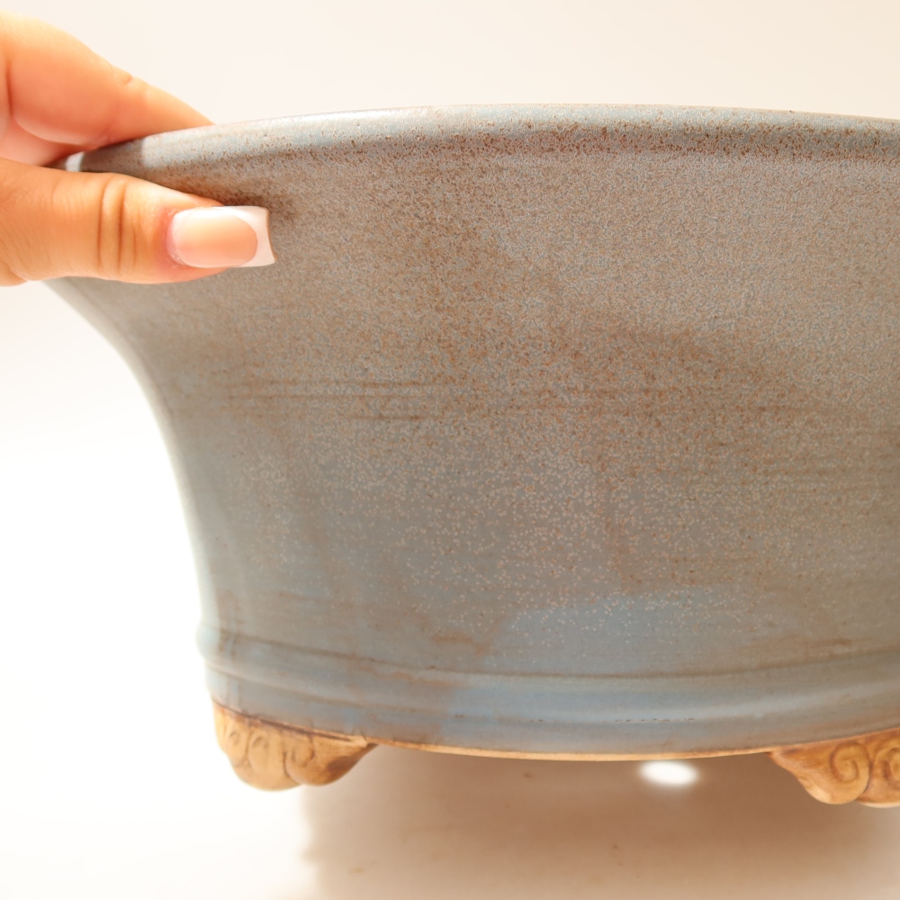 Keramik-Bonsai-Schale 32 x 32 x 14 cm, Farbe: Blau