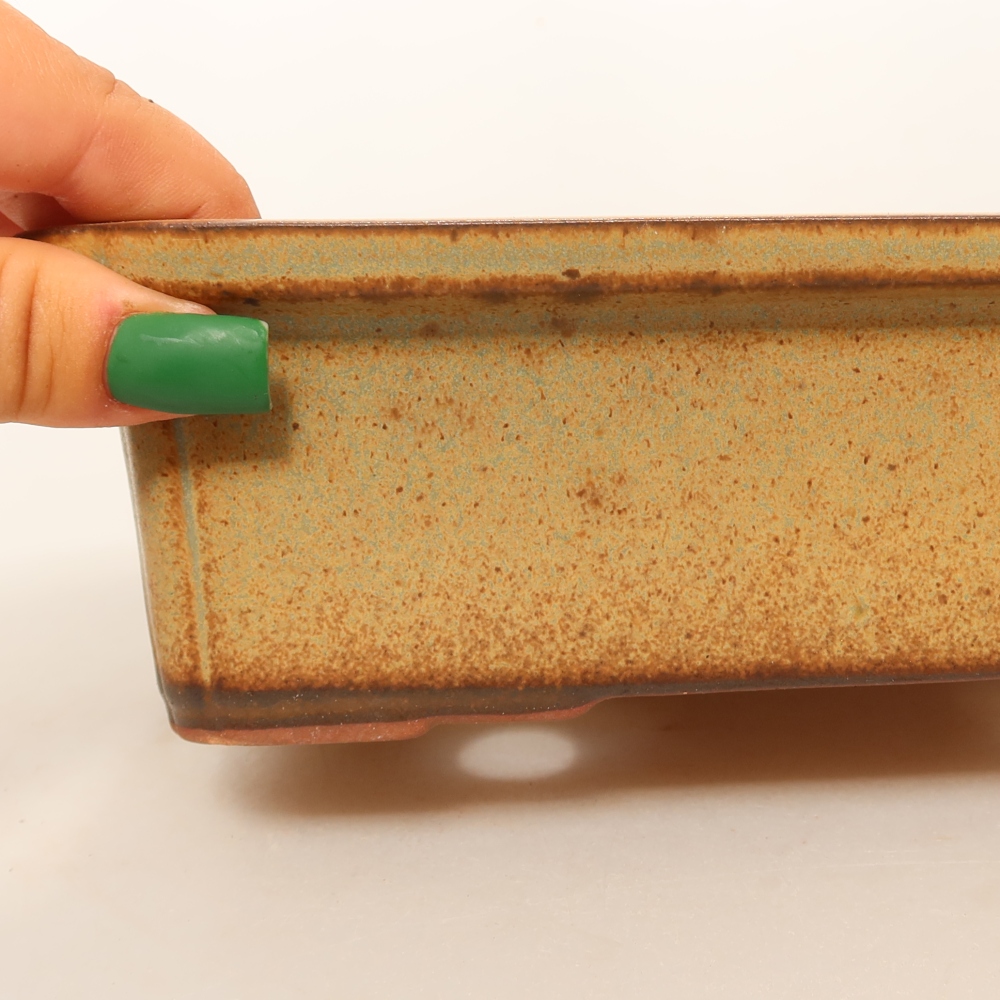 Keramikschale  20 x 15,5 x 6 cm , Farbe: braun