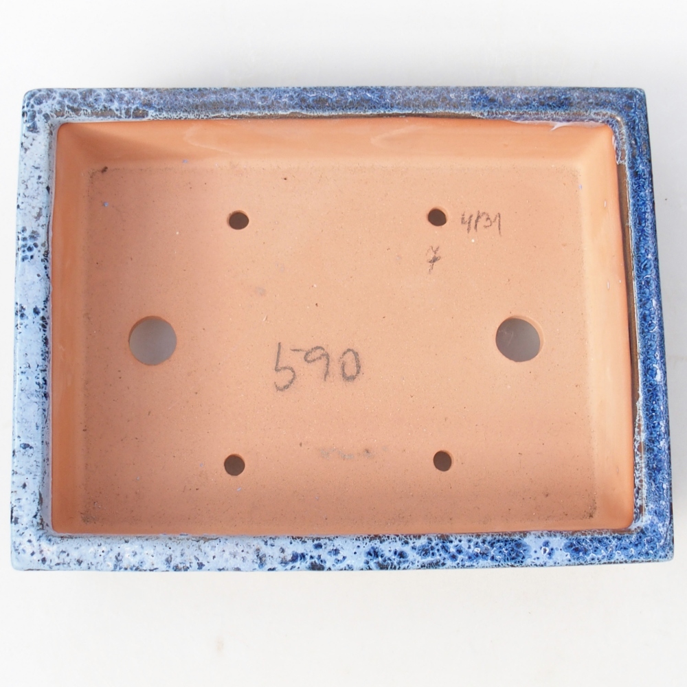 Schale 22 x 17 x 5,5 cm blau-weiß