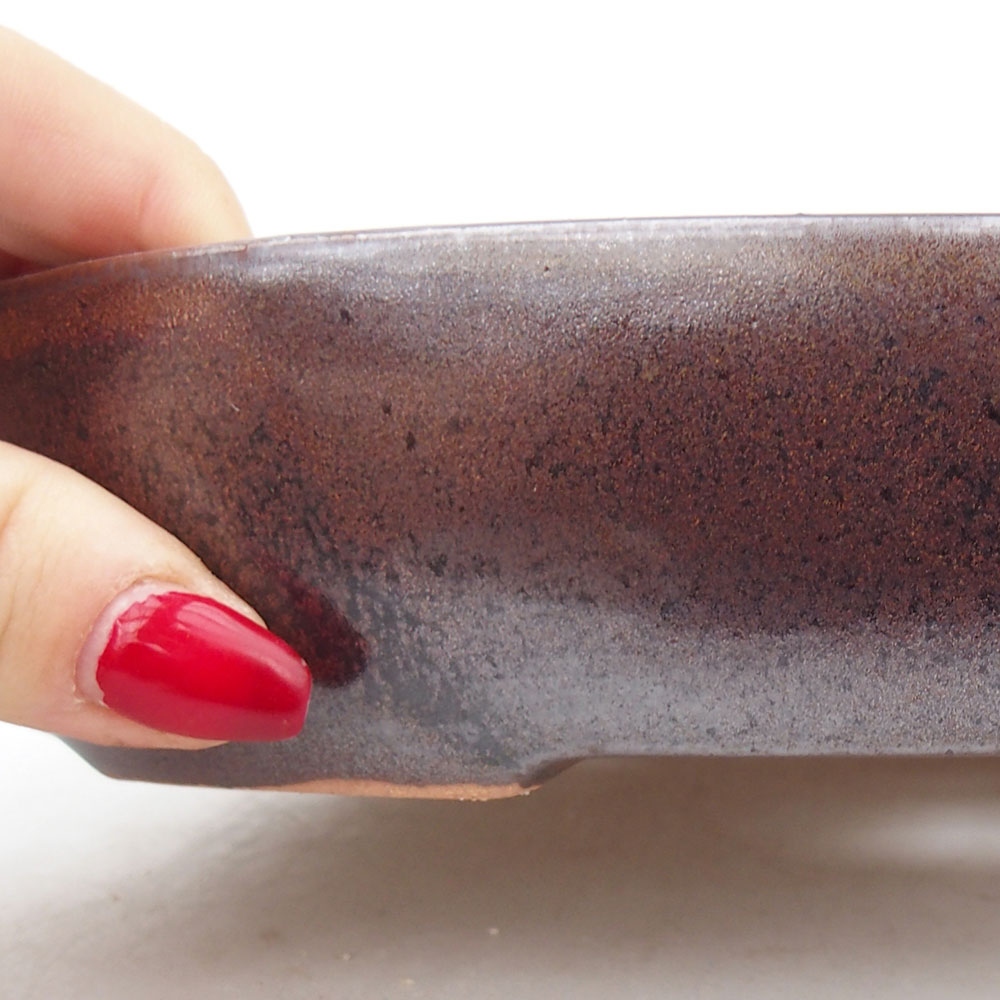 Bonsaischale aus Keramik 22 x 17 x 4 cm, braun