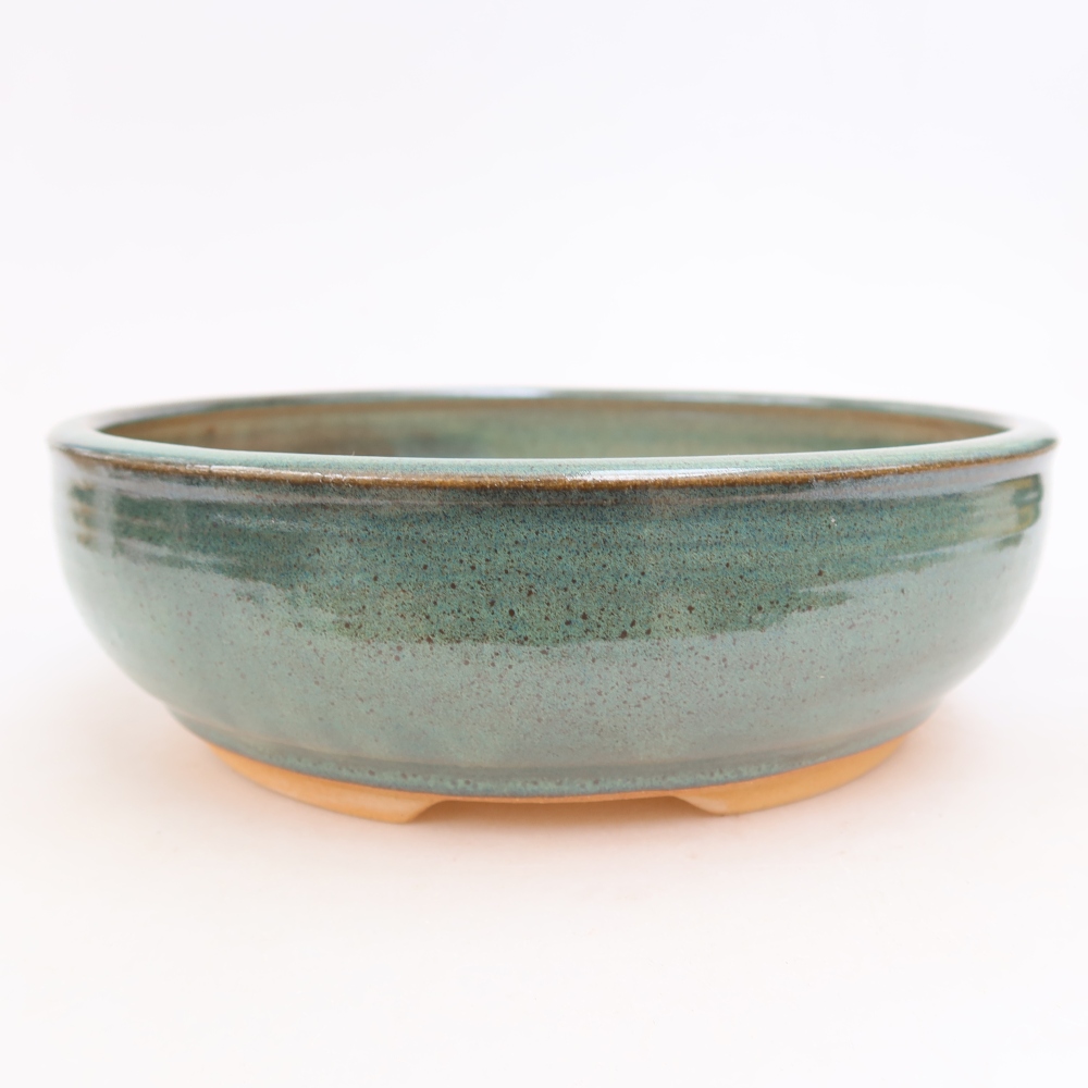 Keramik-Bonsai-Schale 21,5 x 21,5 x 7 cm, Farbe: grün