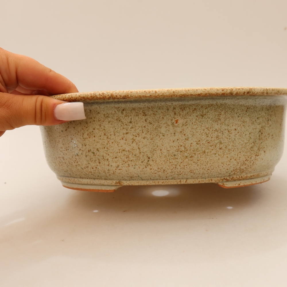 Keramik-Bonsai-Schale 23 x 19 x 8 cm, Farbe: Beige