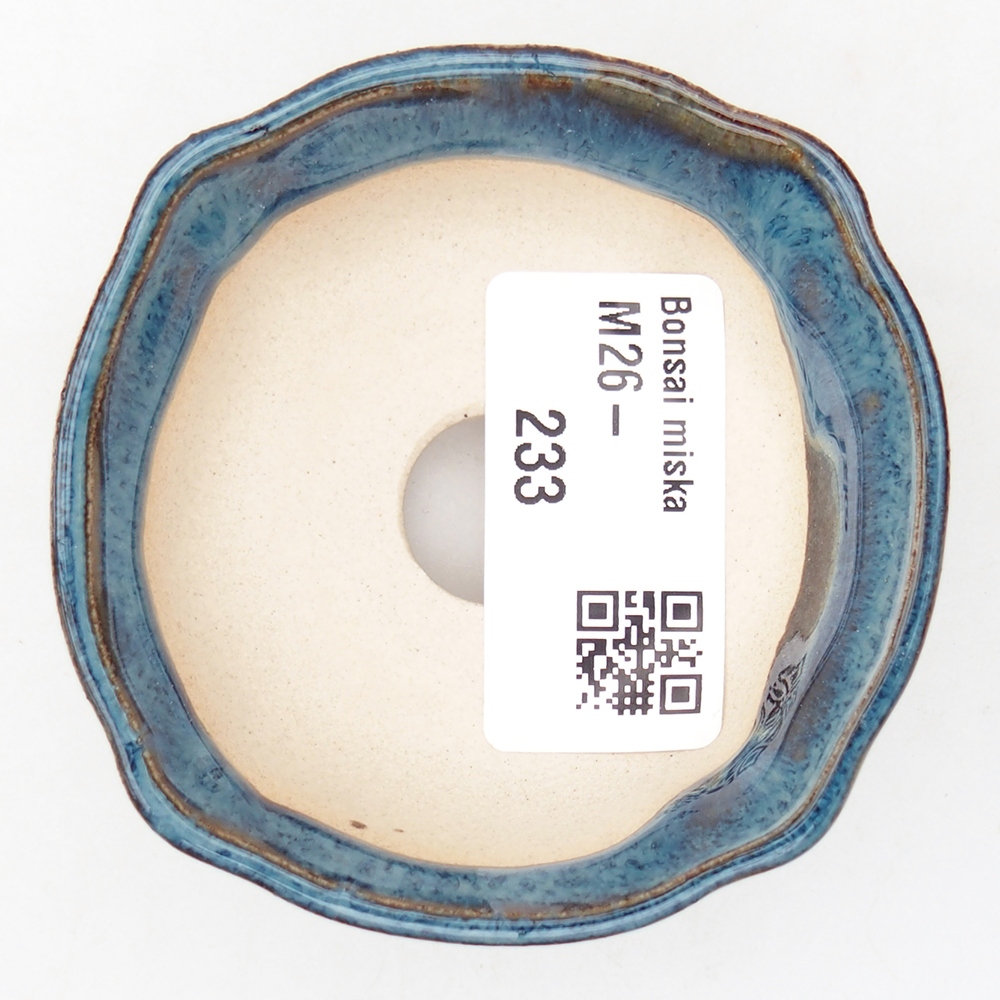 Mini-Bonsaischale 6,5 x 6,5 x 2,5 cm, Farbe blau