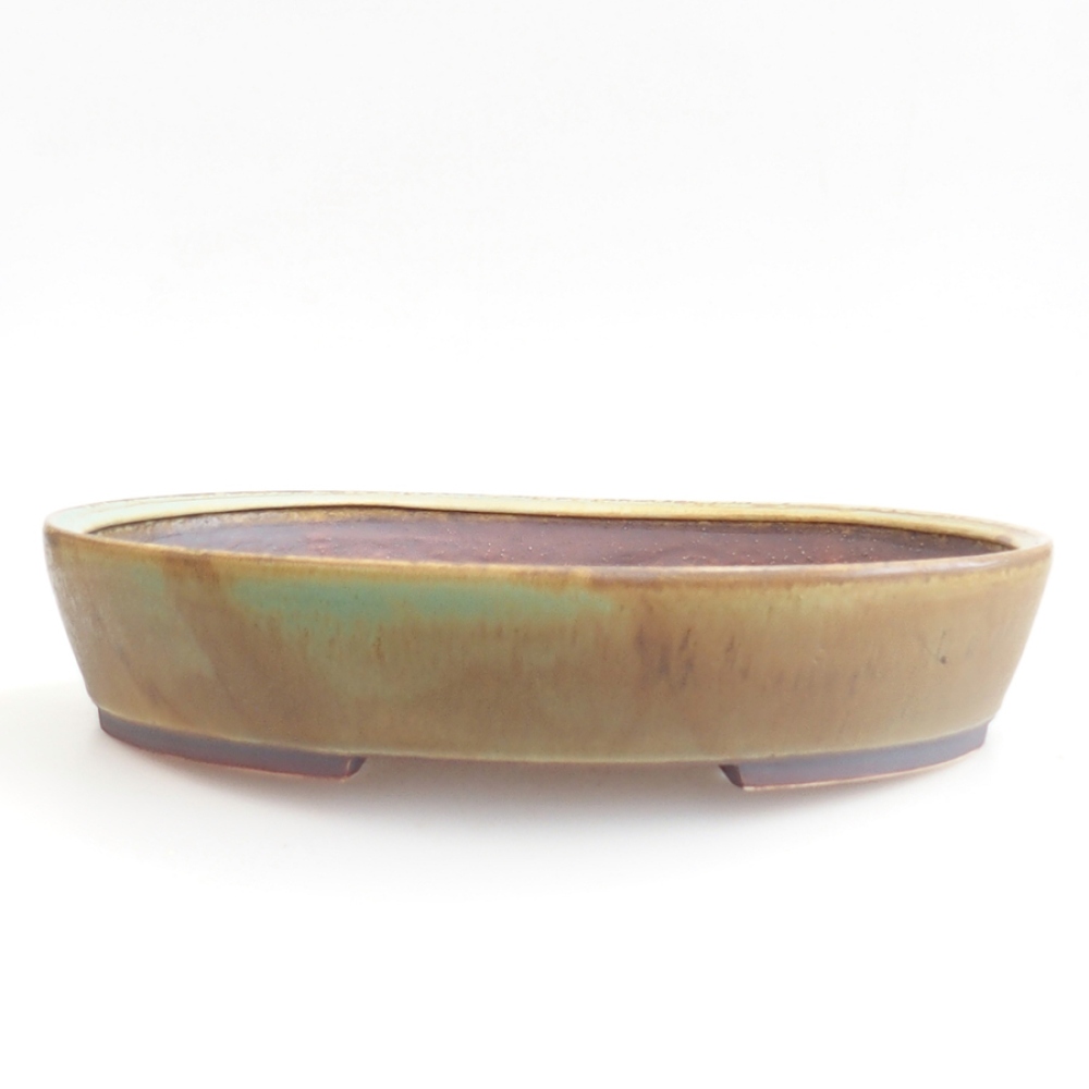 Bonsaischale aus Keramik 31 x 26,5 x 6 cm, grün