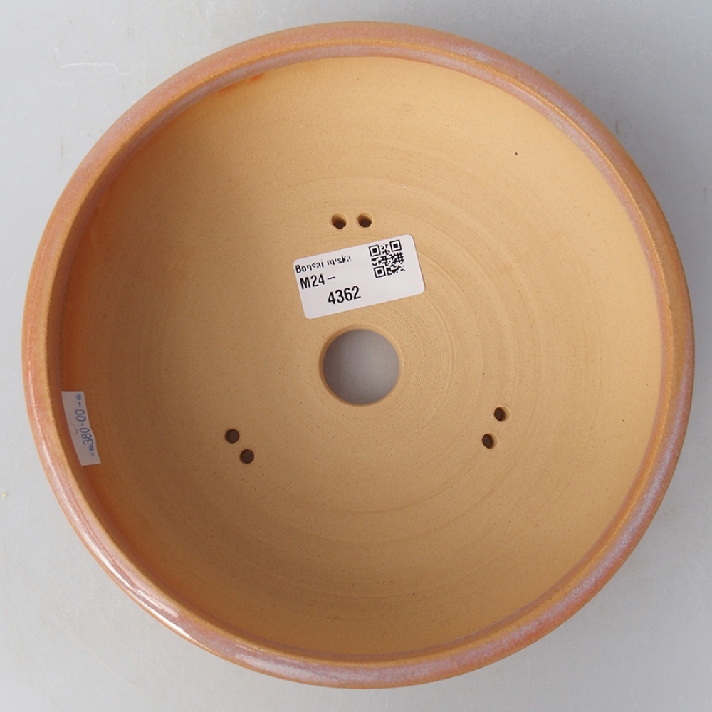 Keramik-Bonsaischale 18,5 x 18,5 x 6,5 cm, Farbe rosa