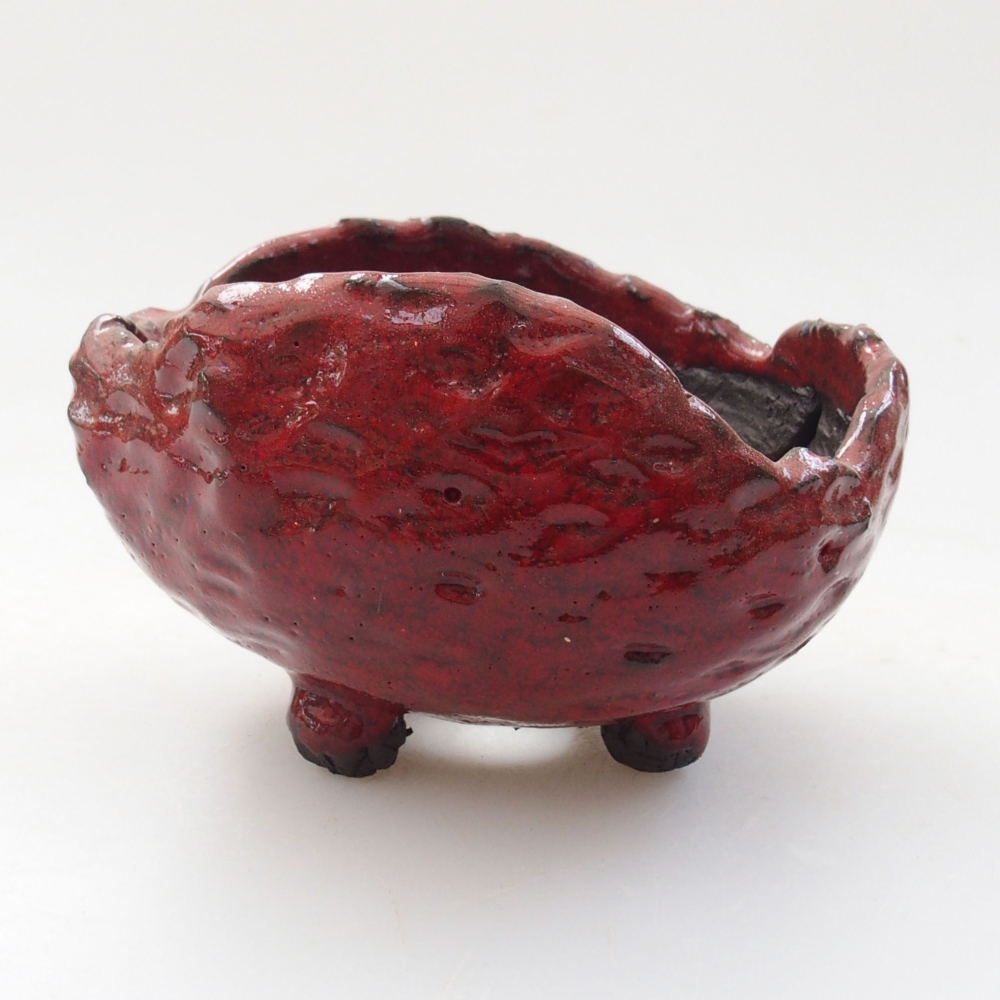 Keramikschale 8,5 x 8 x 6 cm, Farbe rot