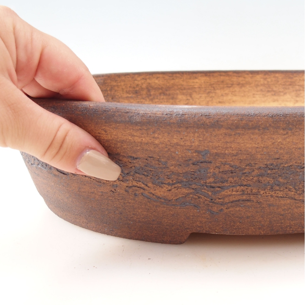Bonsaischale 32,5 x 25,5 x 7 cm , Farbe braun