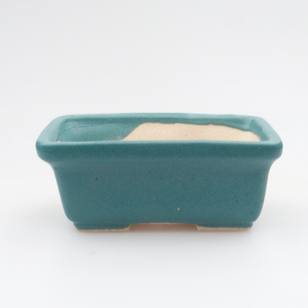 Keramik Bonsai Schale 6,5 x 4 x 2,5 cm, Farbe blau