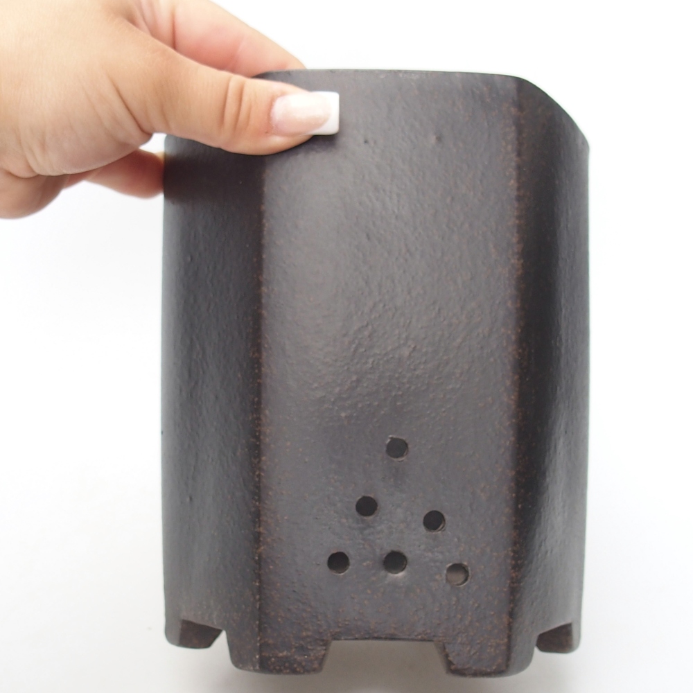 Schale 14,5 x 13 x 16,5 cm braun ocker