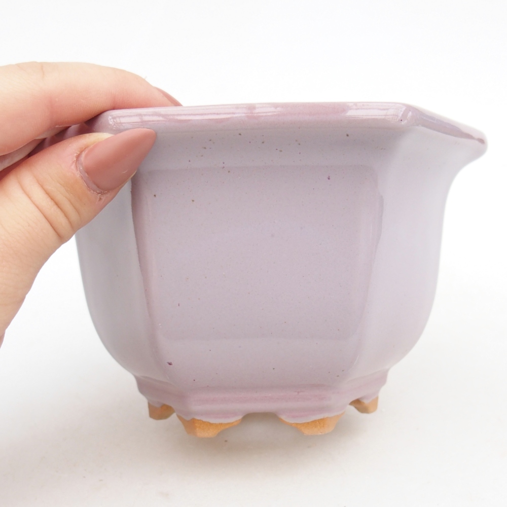 Bonsaischale aus Keramik 13 x 11,5 x 8 cm, rosa