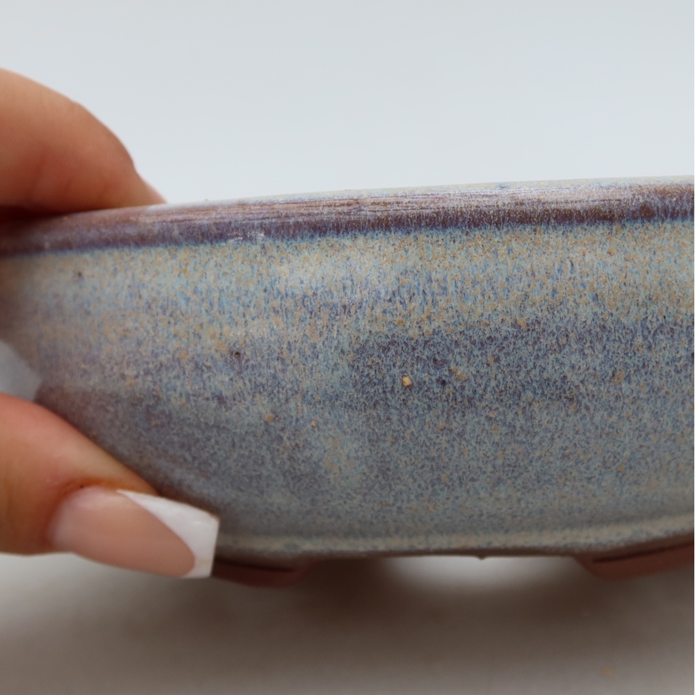 Keramik-Bonsai-Schale, 14,5 x 14,5 x 5 cm, Farbe: Blau