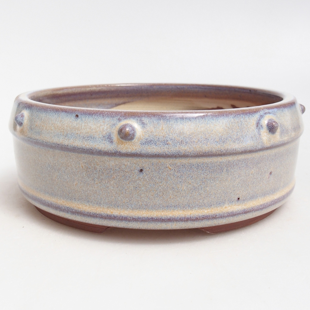 Bonsaischale aus Keramik 16 x 16 x 6 cm, Farbe blau