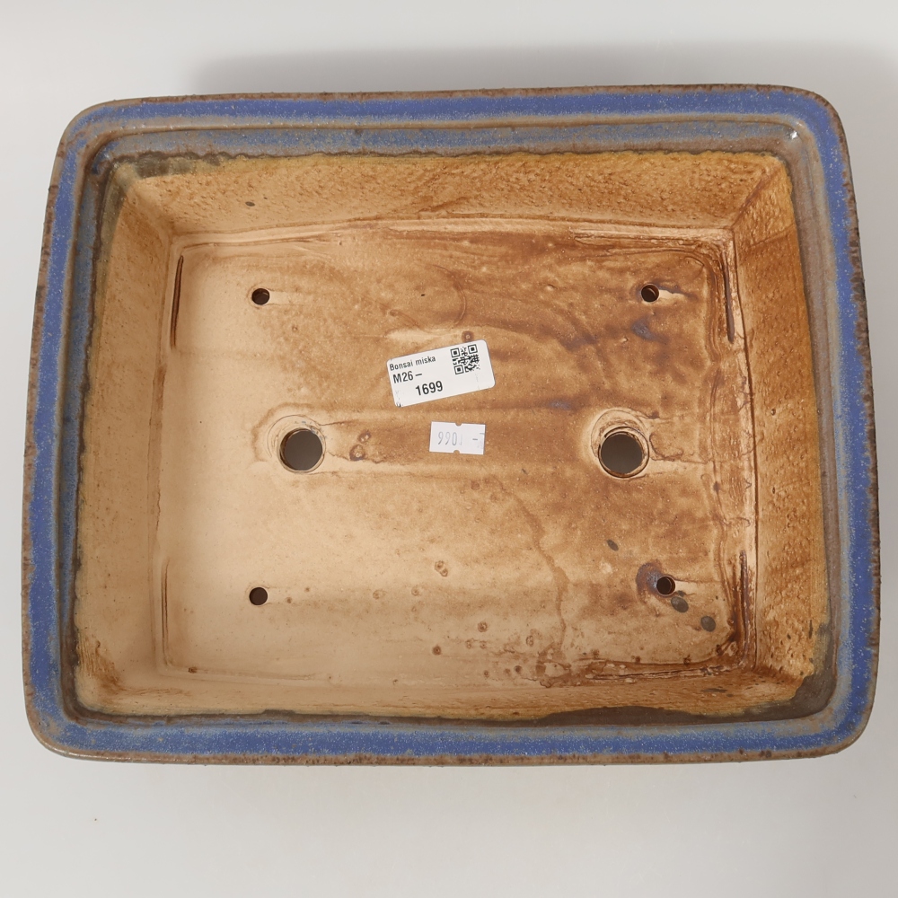 Keramik-Bonsai-Schale 29,5 x 24 x 8 cm, Farbe: Blau