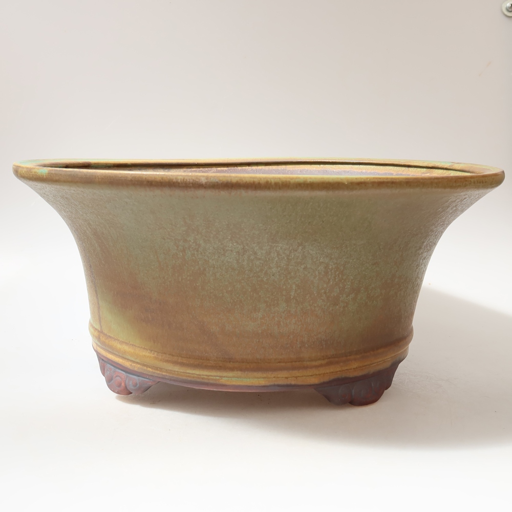 Bonsaischale aus Keramik 32 x 32 x 14 cm, grün