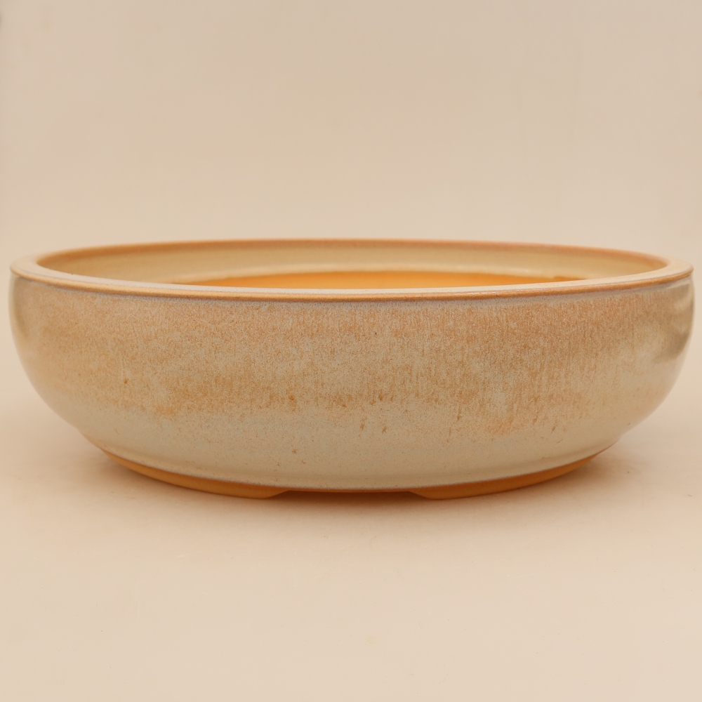 Keramik-Bonsai-Schale 32,5 x 32,5 x 8,5 cm, Farbe: Beige