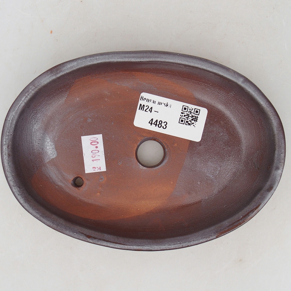 Keramik-Bonsaischale 15,5 x 11 x 2,5 cm, Farbe braun