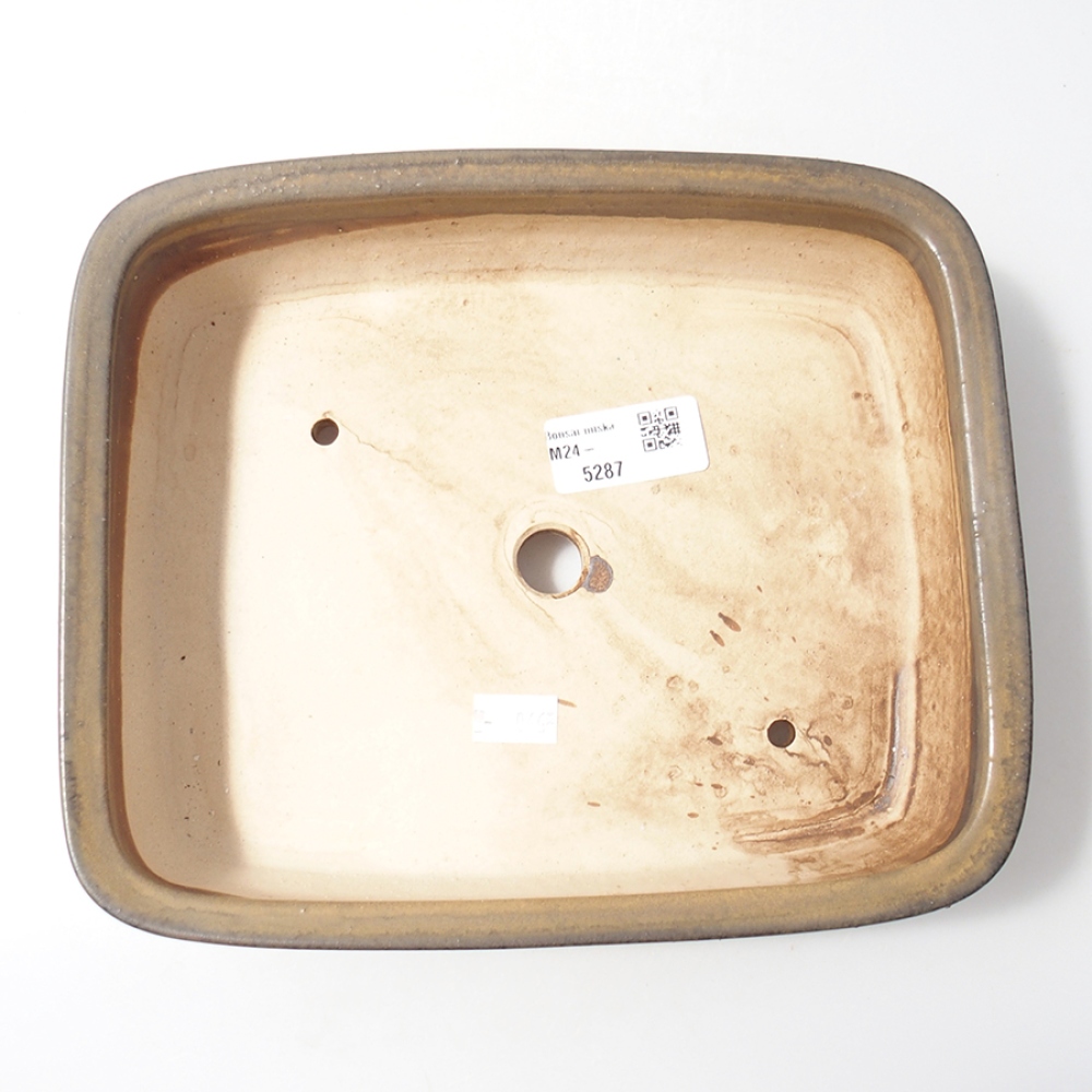 Bonsaischale aus Keramik  22 x 19 x 5,5  cm, Farbe braun