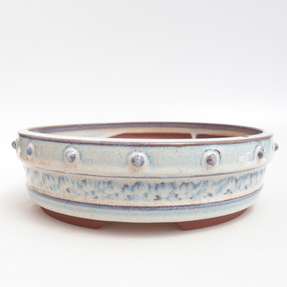 Bonsaischale aus Keramik 20,5 x 20,5 x 6 cm, Farbe blau