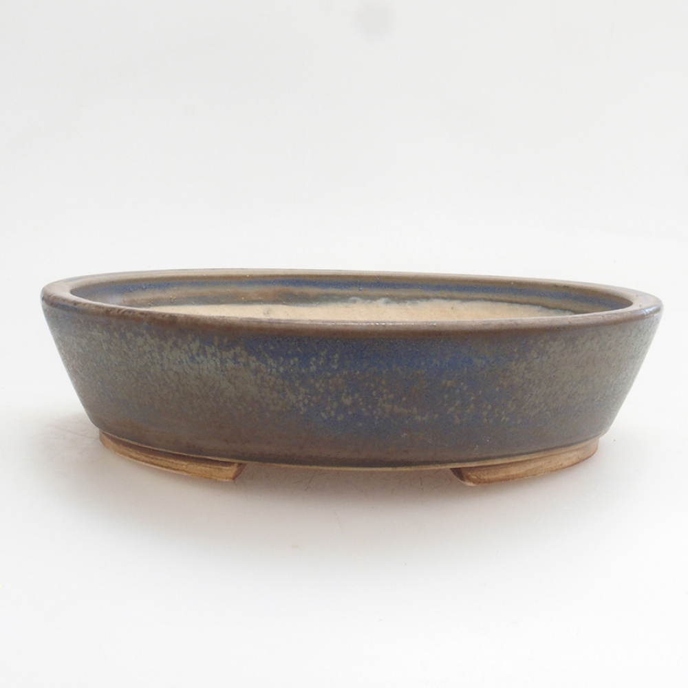 Bonsaischale aus Keramik 18 x 16 x 4 cm, Farbe blau