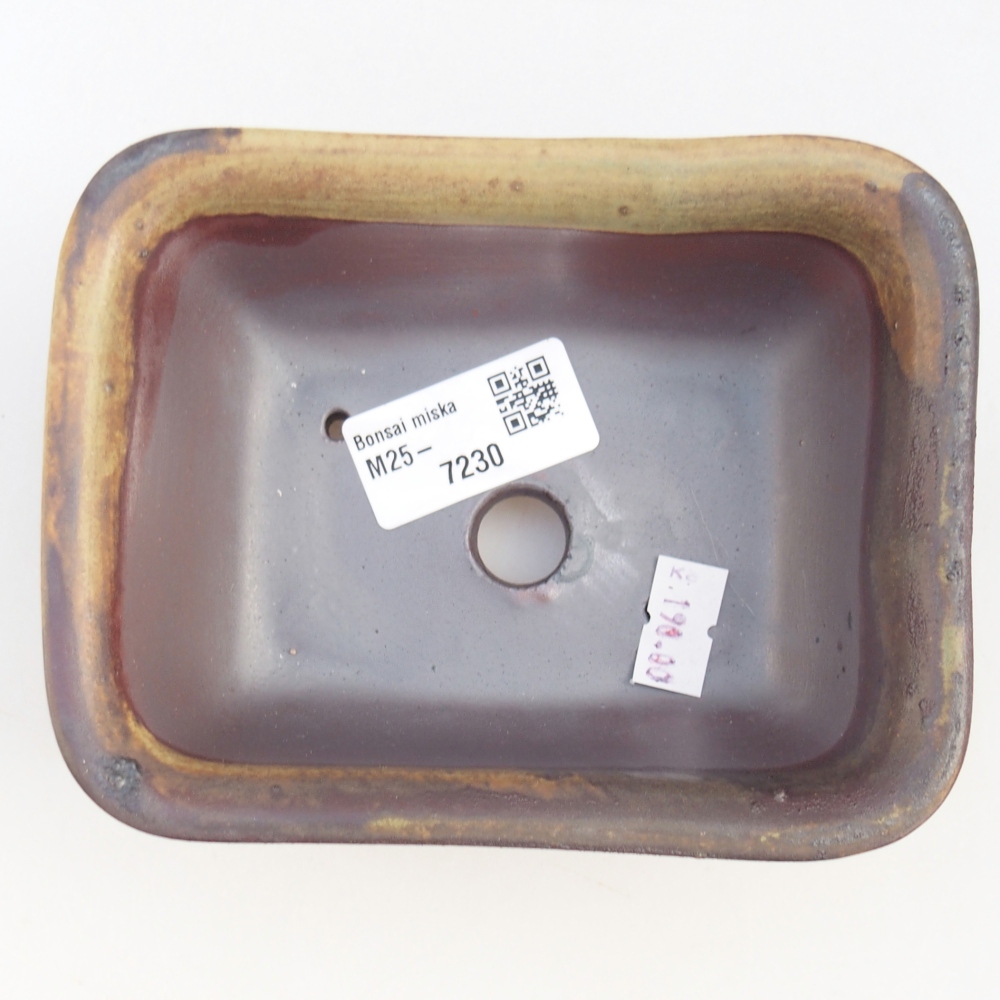 Bonsaischale aus Keramik 13 x 10 x 5,5 cm, braun