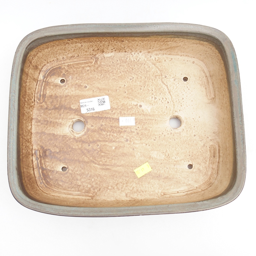 Keramik-Bonsaischale 29,5 x 25 x 7 cm, Farbe blau