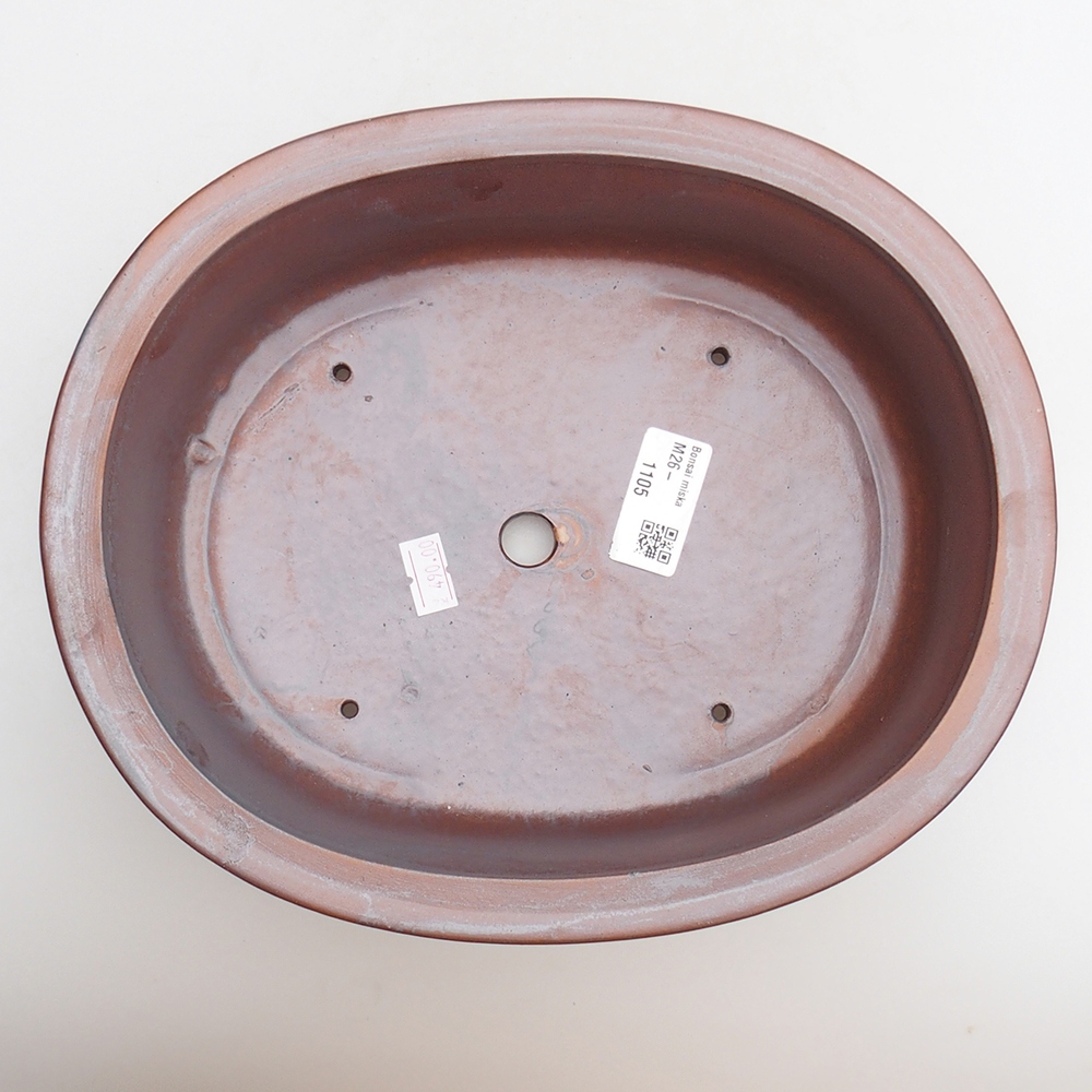 Bonsaischale aus Keramik 25 x 20,5 x 8 cm, metallfarben