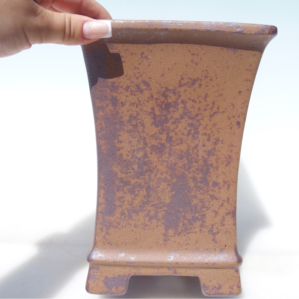 Schale 15 x 15 x 20,5 cm braun