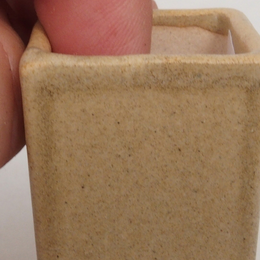 Mini-Bonsaischale 3 x 3 x 5,5  cm, Farbe braun