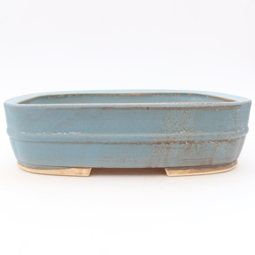 Keramik-Bonsai-Schale 24,5 x 20,5 x 6,5 cm, Farbe: Blau
