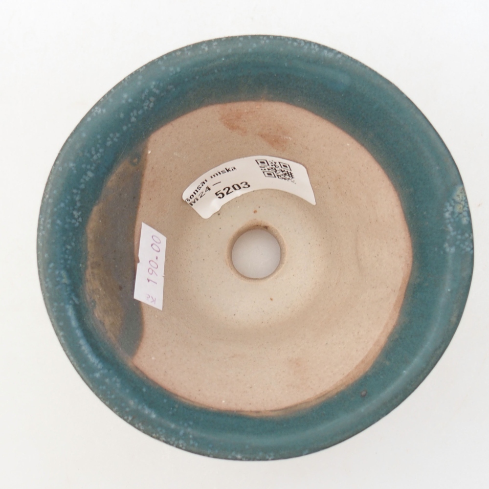 Keramik-Bonsaischale 10,5 x 10,5 x 6,5 cm, Farbe blau