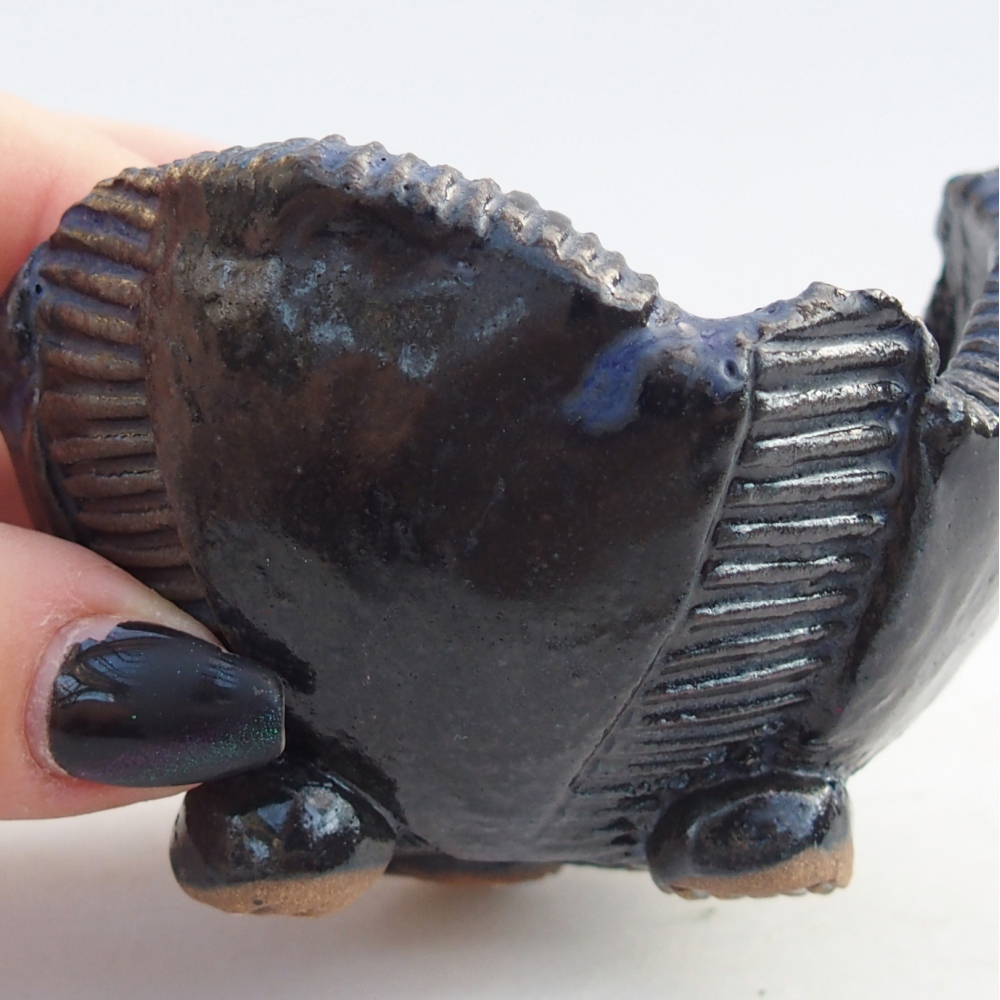 Keramikschale 8,5 x 8,5 x 6 cm , Farbe blau