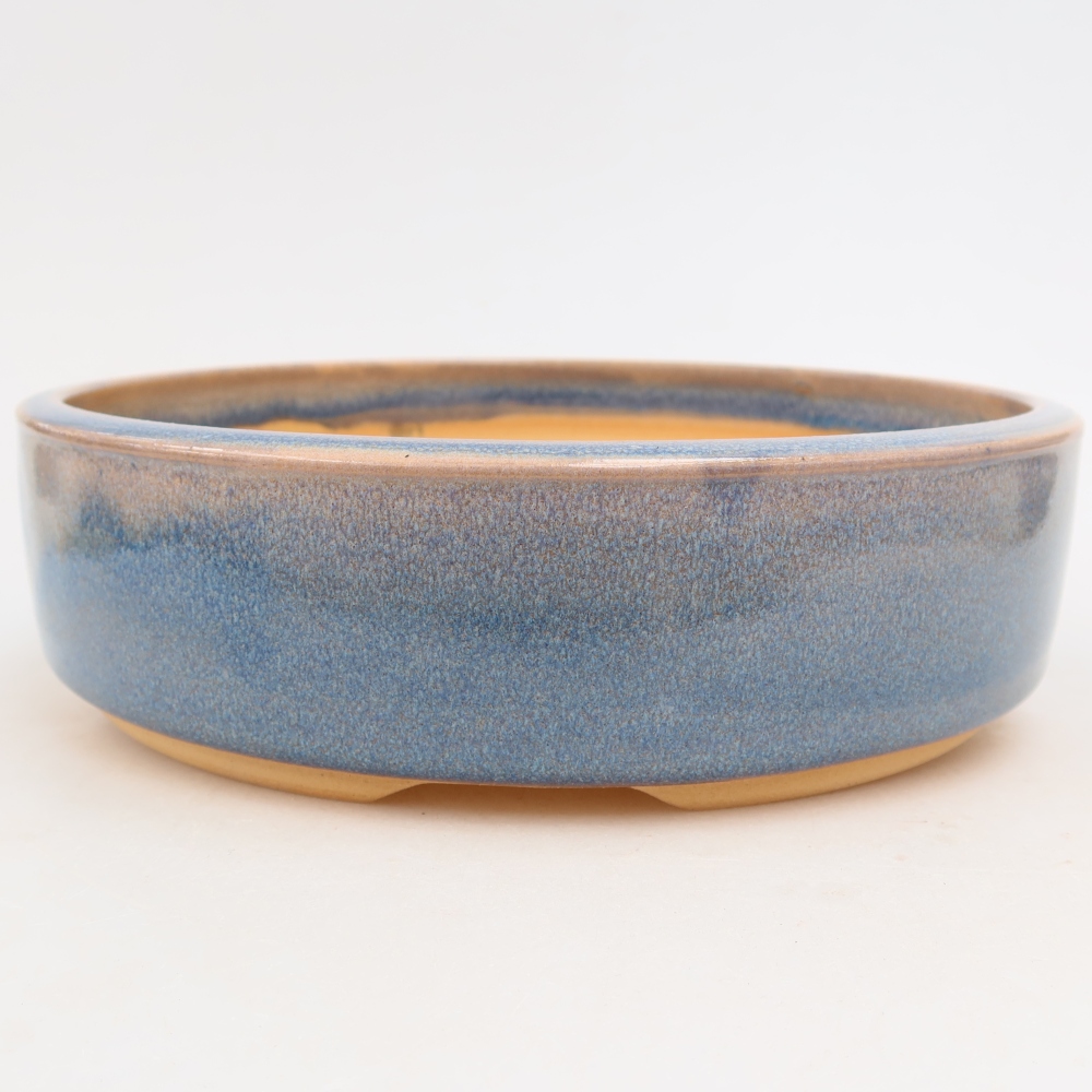 Keramik-Bonsai-Schale 22,5 x 22,5 x 6 cm, Farbe: Blau