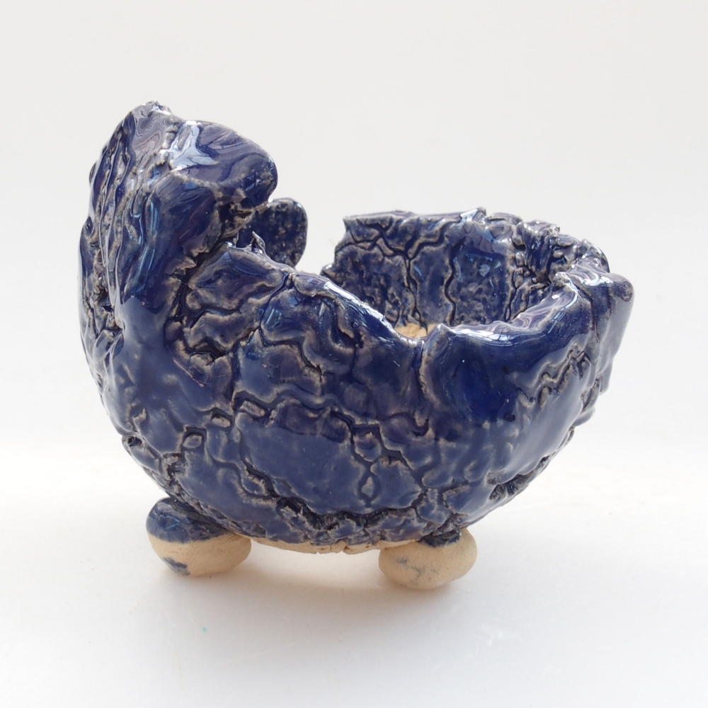 Keramikschale 7 x 7 x 7 cm, Farbe blau