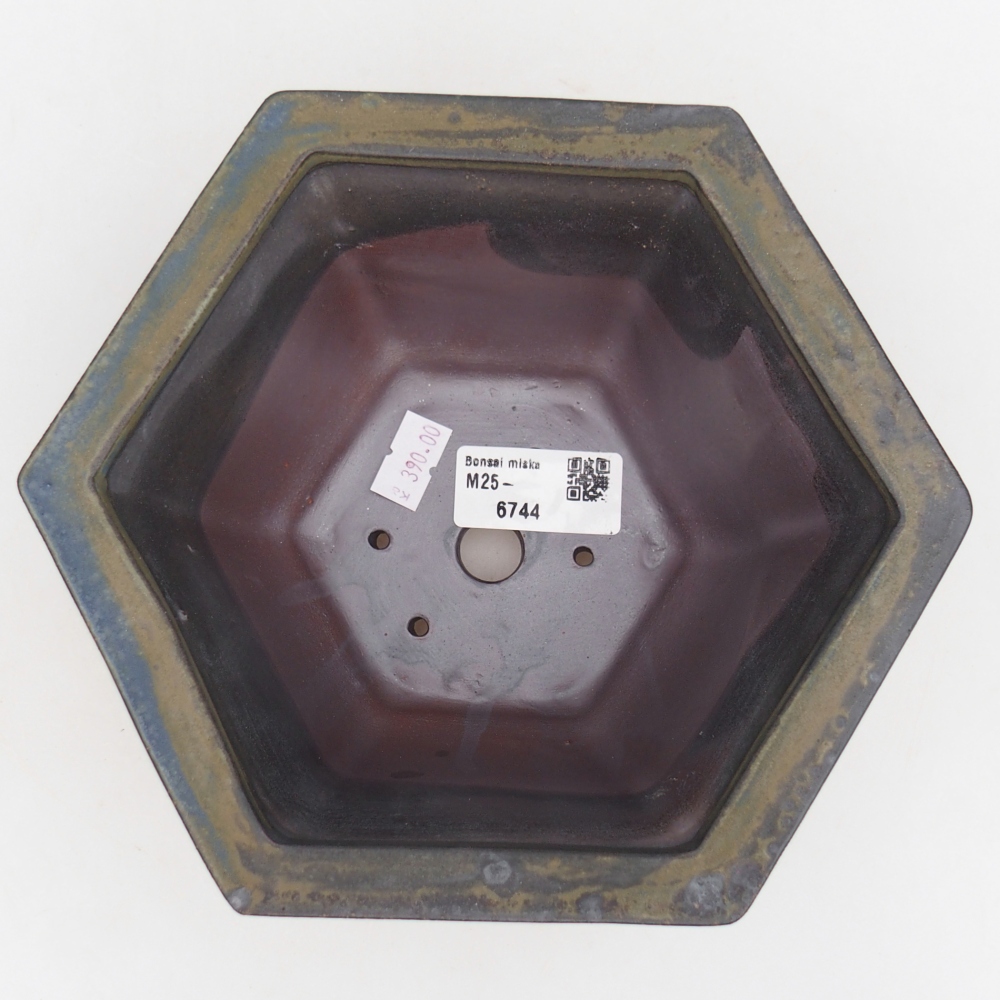 Bonsaischale aus Keramik 18,5 x 16,5 x 9 cm, braun