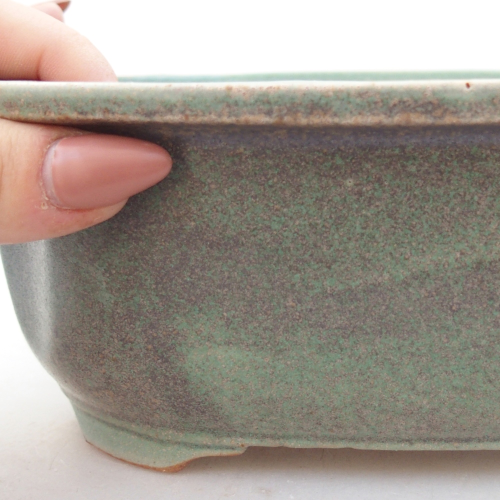 Bonsaischale aus Keramik 22 x 18 x 7 cm, grün