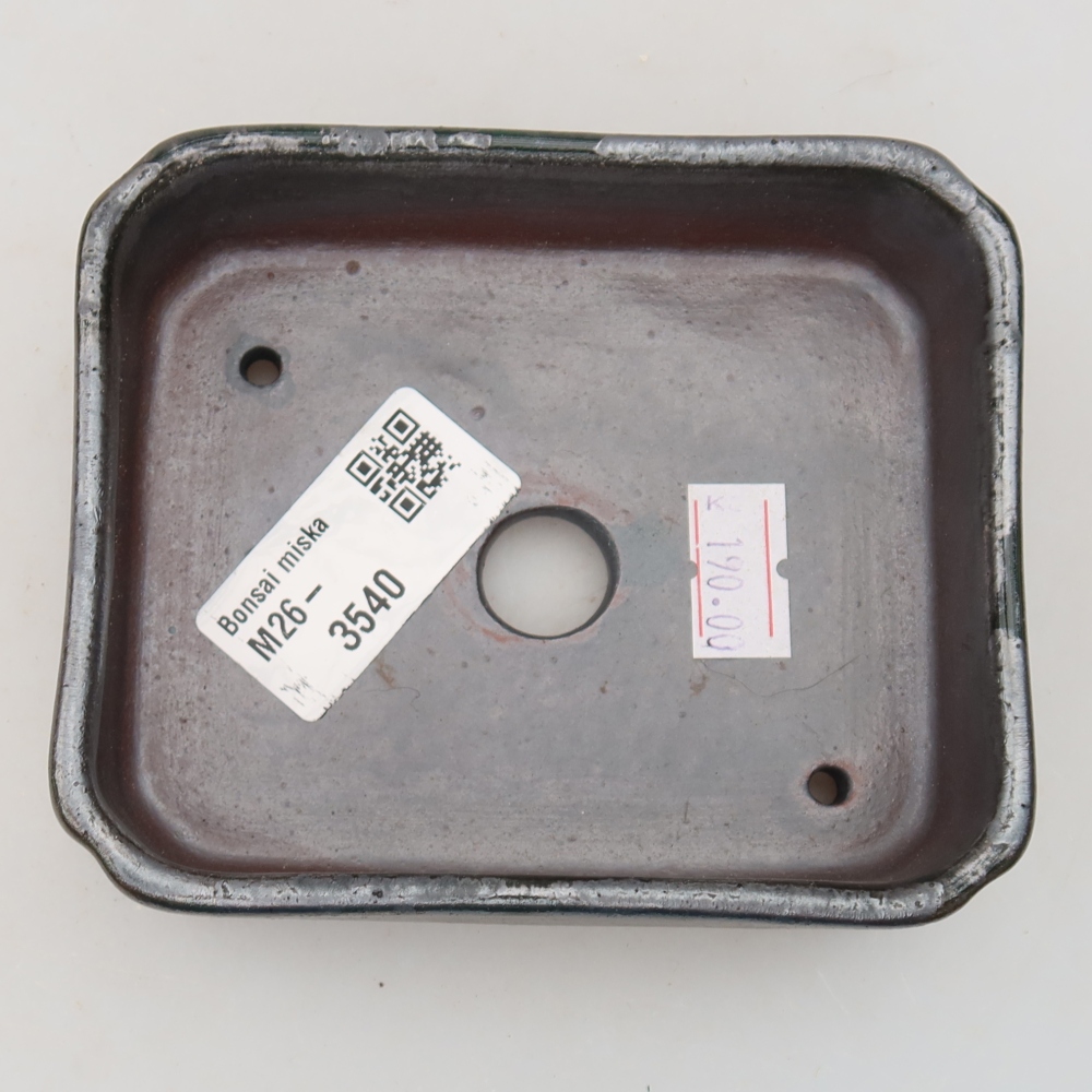 Keramik-Bonsai-Schale 10,5 x 9 x 3 cm, Farbe: Grau