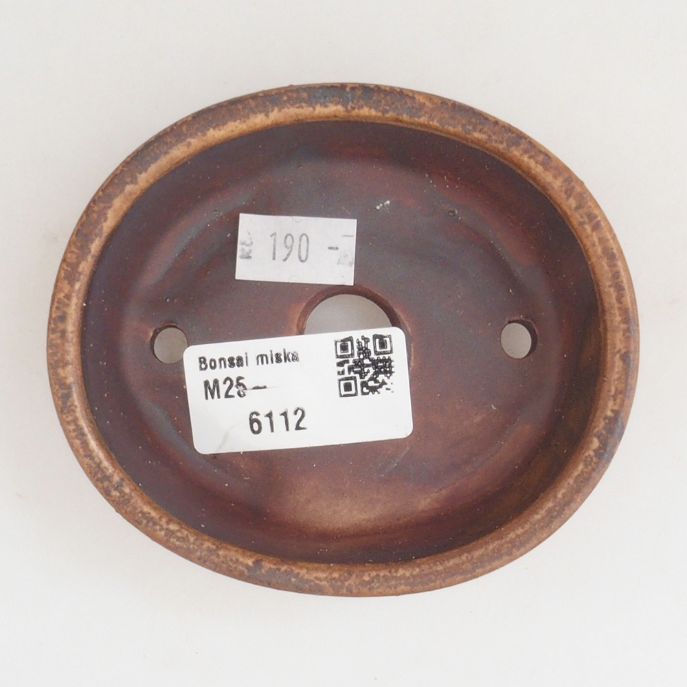 Bonsaischale aus Keramik 9,5 x 8 x 3 cm, Farbe braun