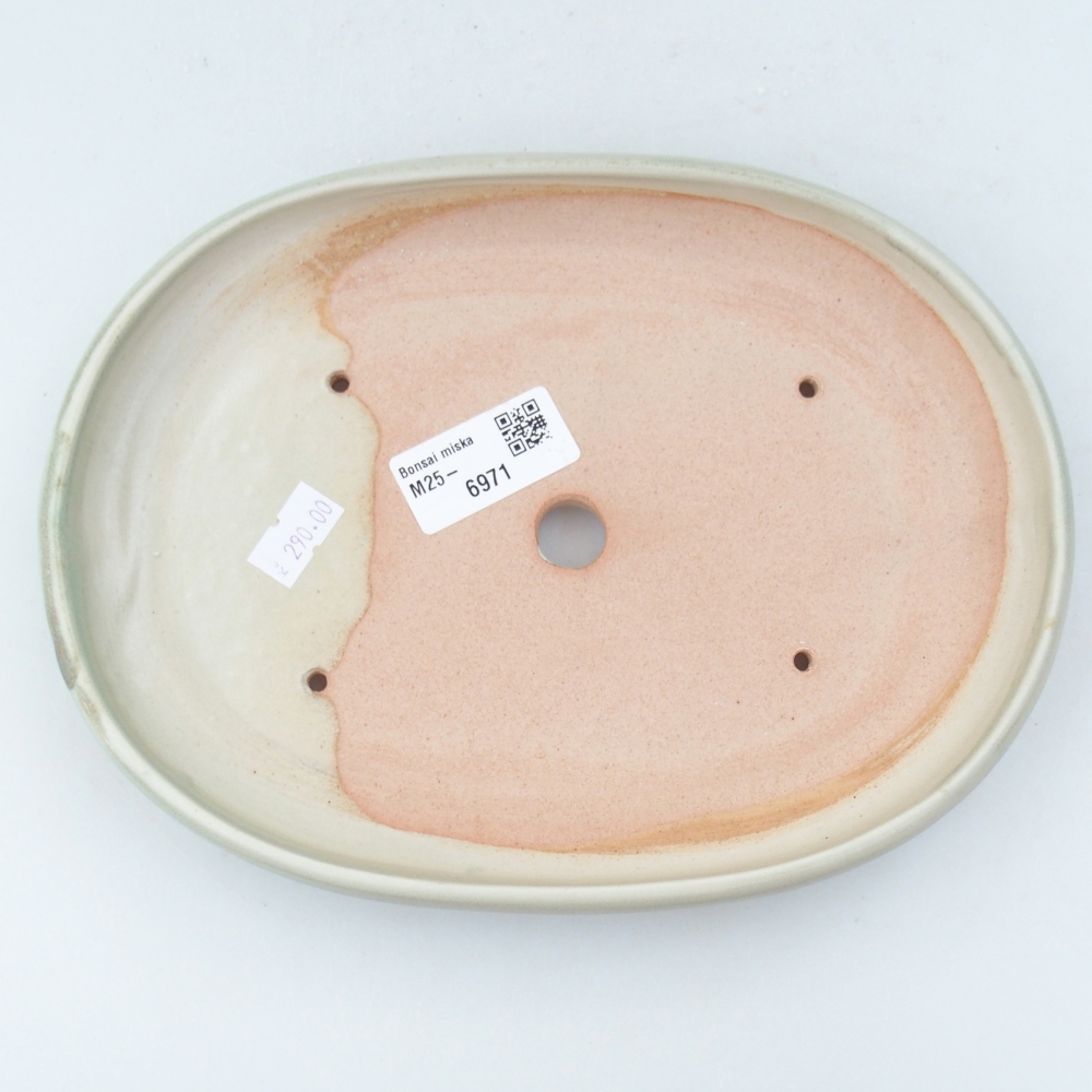 Bonsaischale aus Keramik 22,5 x 16,5 x 3 cm, grün
