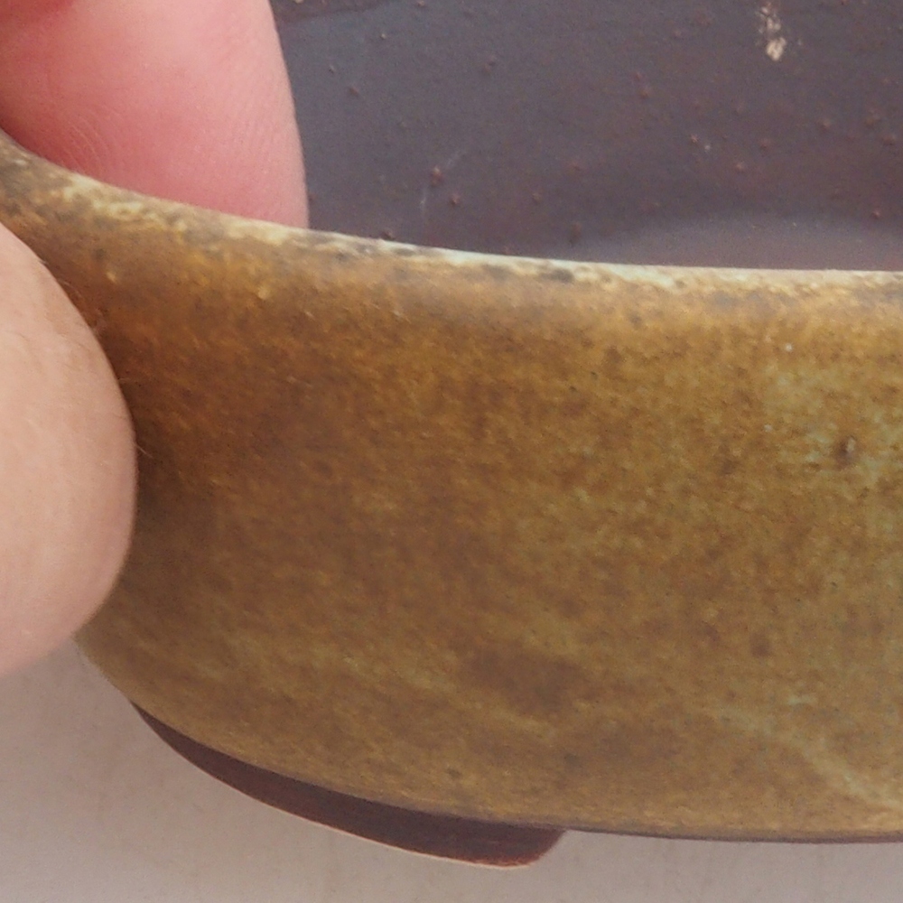 Bonsaischale aus Keramik 9,5 x 8 x 3 cm, Farbe Grün