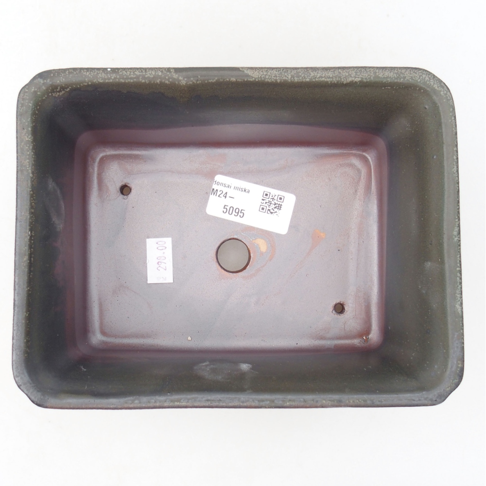 Keramik-Bonsaischale 18 x 14 x 7 cm, Farbe grau