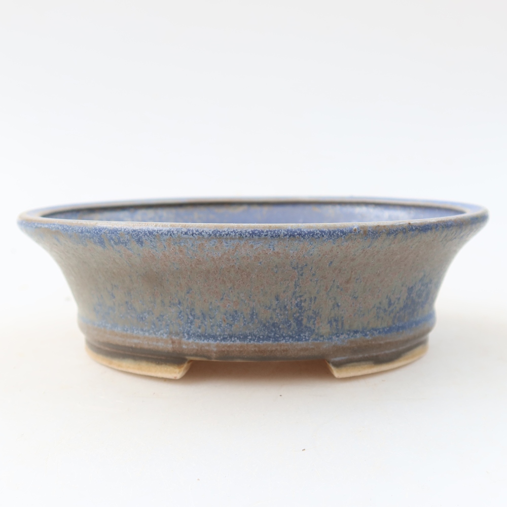 Keramik-Bonsai-Schale, 13 x 11,5 x 4 cm, Farbe: Blau