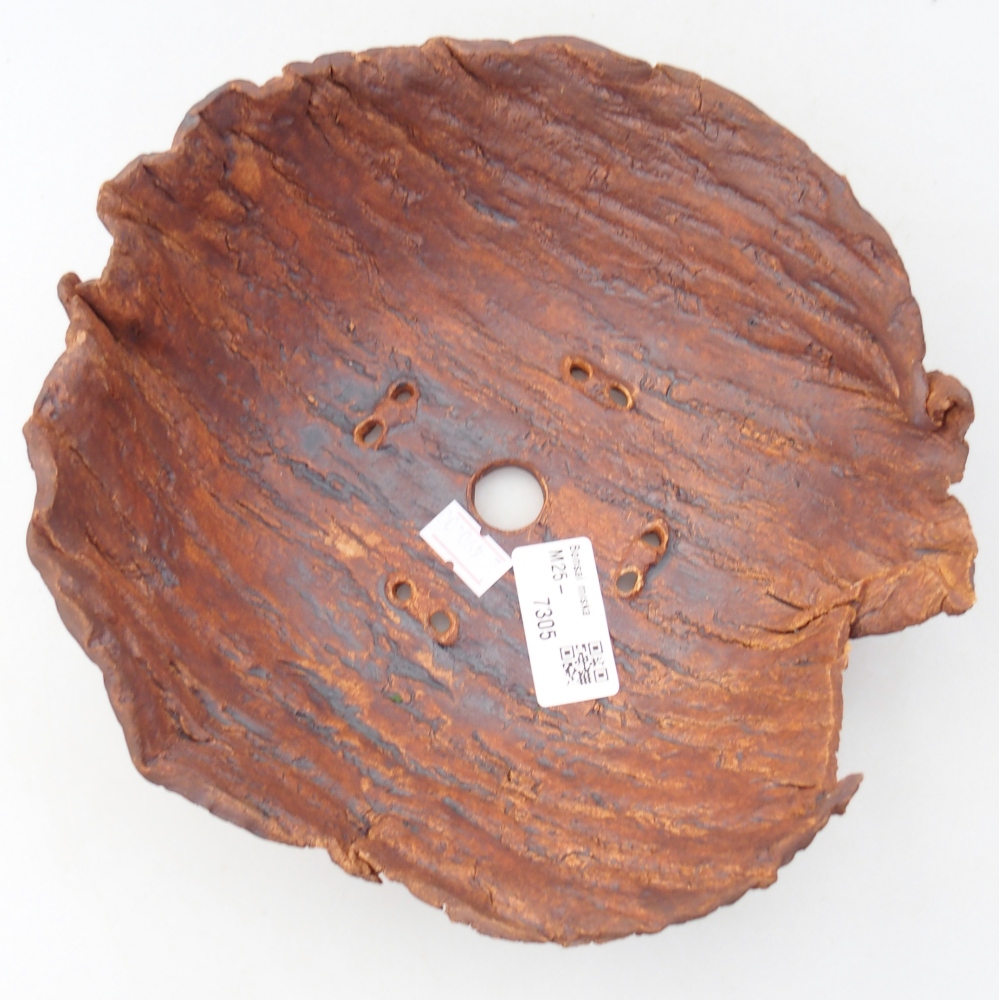 Keramikschale 20 x 20 x 8 cm , Farbe braun