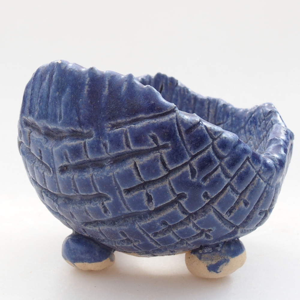 Keramikschale 7 x 7 x 6 cm, Farbe blau