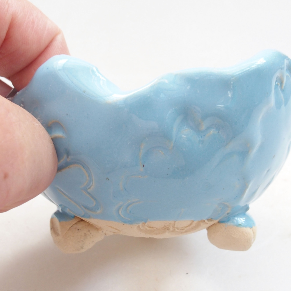 Keramikschale 7 x 7 x 6 cm, Farbe blau