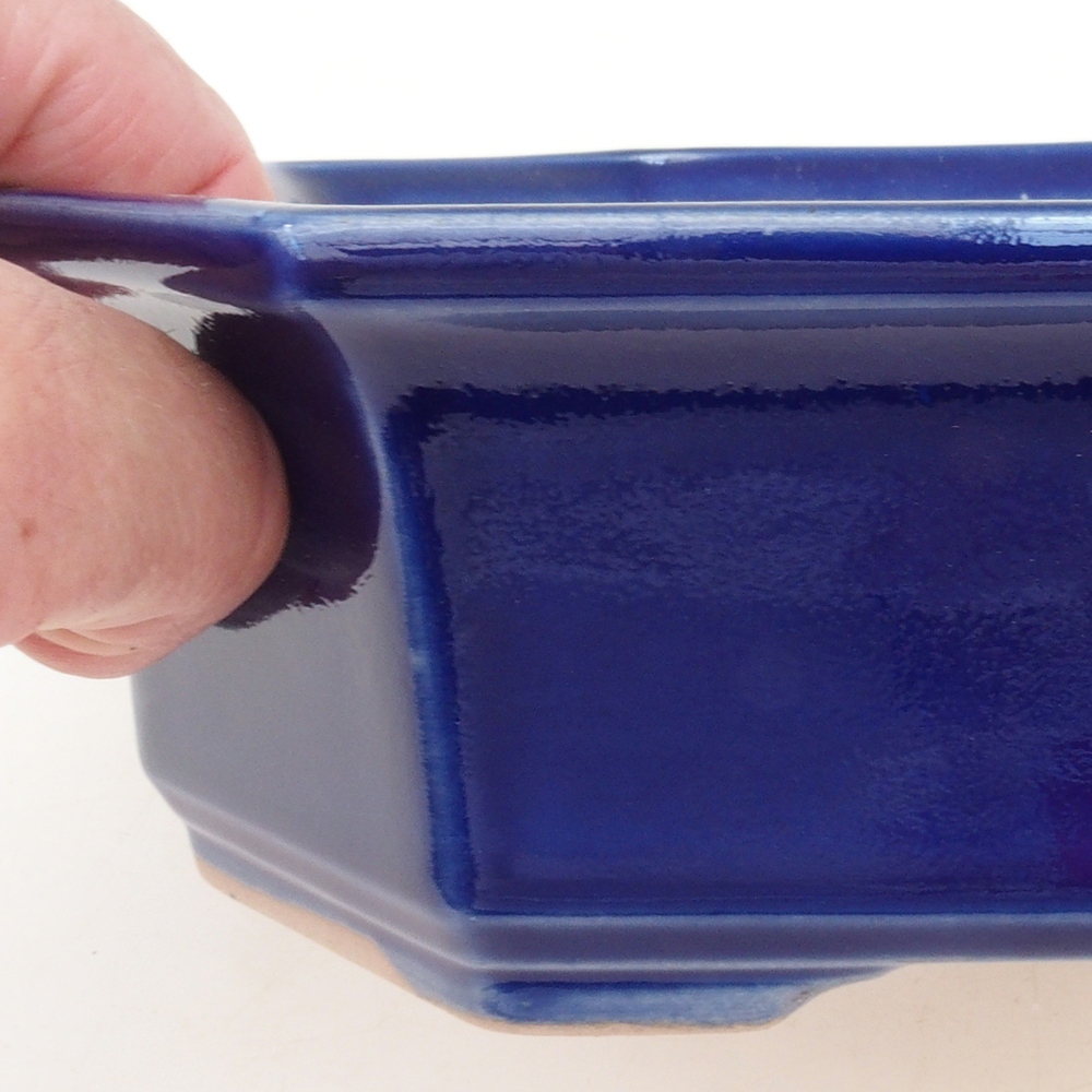 Bonsai-Schale H14 - 17,5 x 17,5 x 6 cm - blau