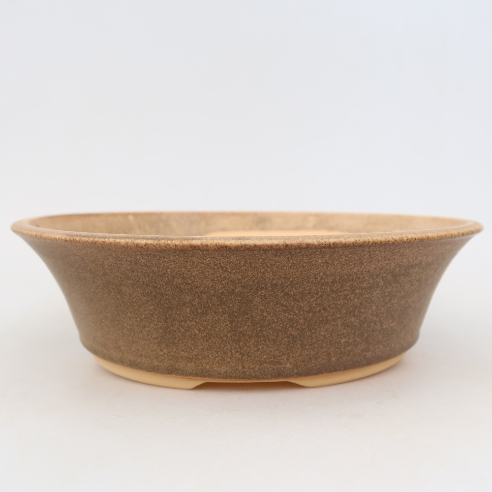 Keramik-Bonsai-Schale, 25,5 x 25,5 x 7,5 cm, Farbe: Braun