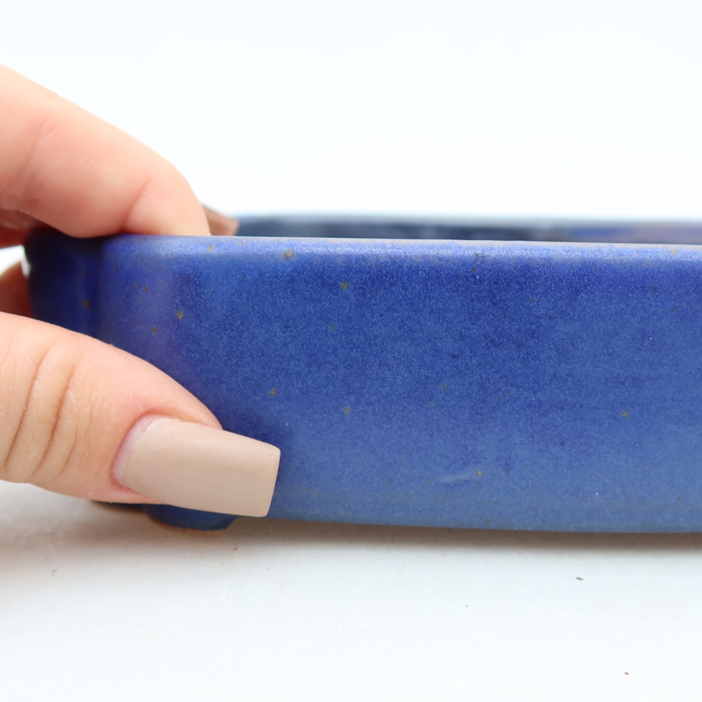 Bonsaischale aus Keramik 16 x 11,5 x 4 cm, Farbe blau
