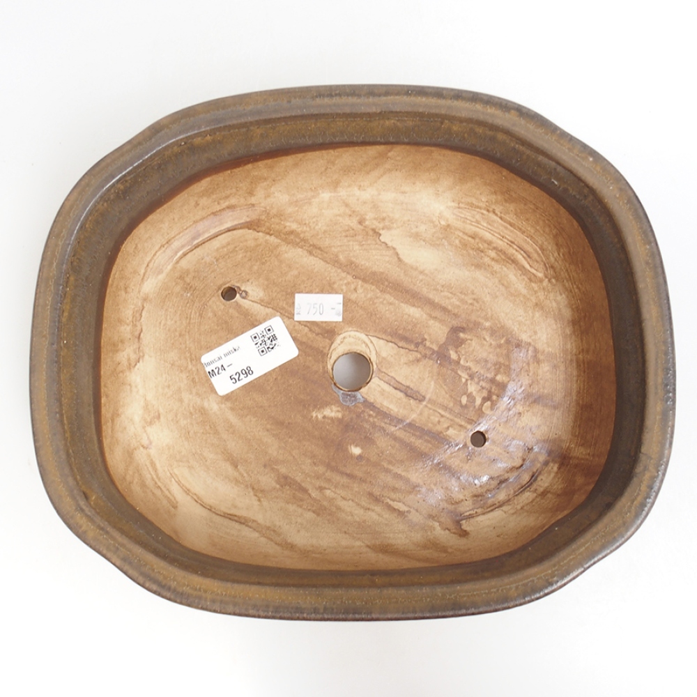 Bonsaischale aus Keramik  25 x 21 x 7,5  cm, Farbe braun