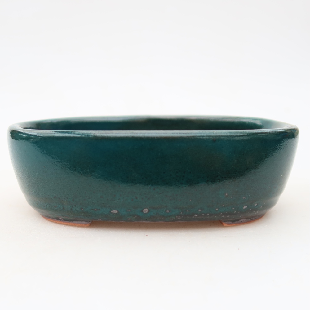 Keramik-Bonsai-Schale, 13 x 8,5 x 4 cm, Farbe: grün