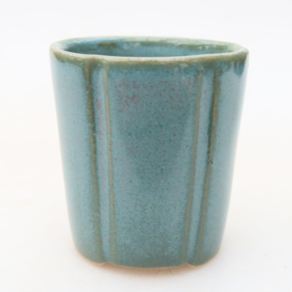 Bonsaischale aus Keramik 4 x 4 x 4,5 cm, Farbe blau